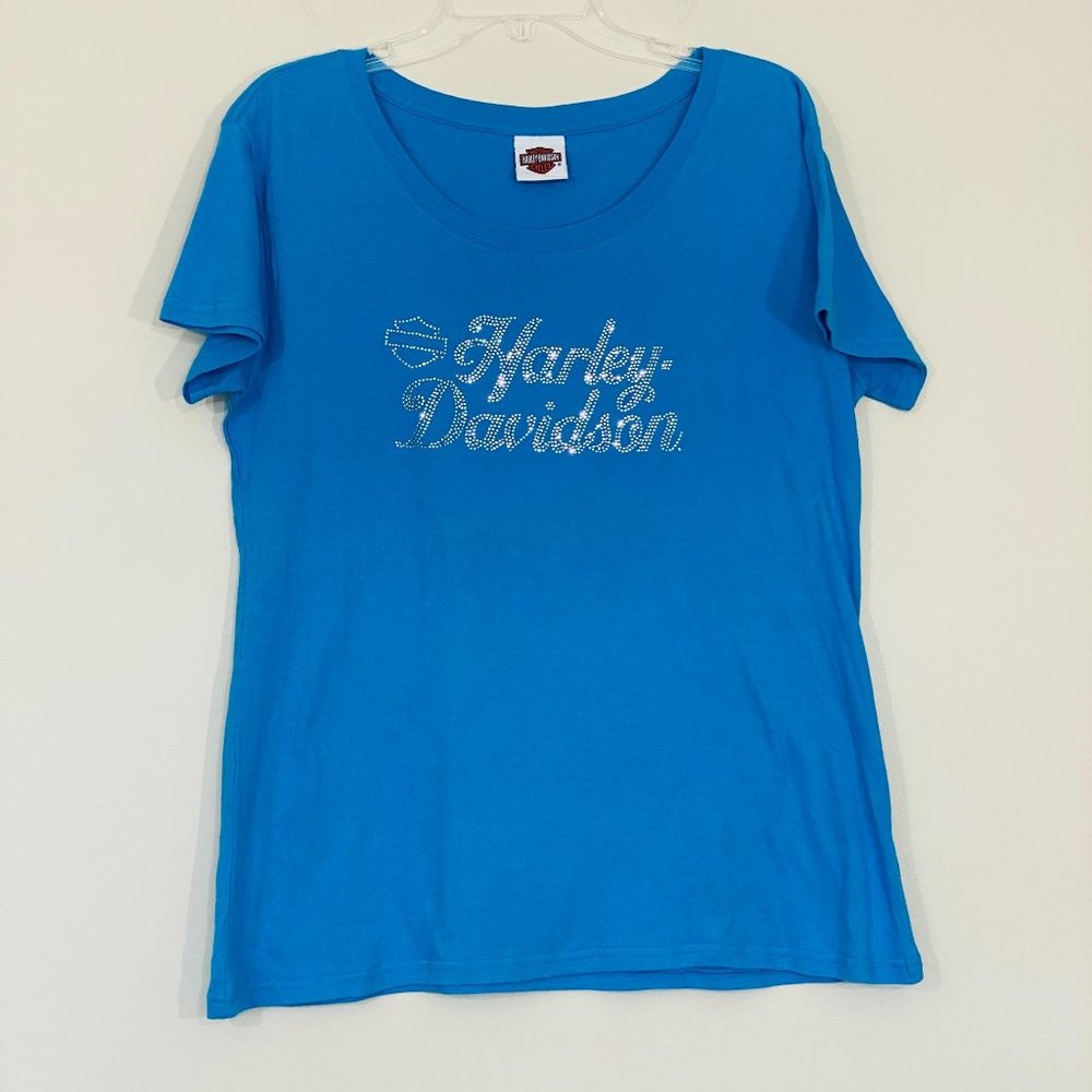 Harley-Davidson Jamaica Rhinestone Logo Tee